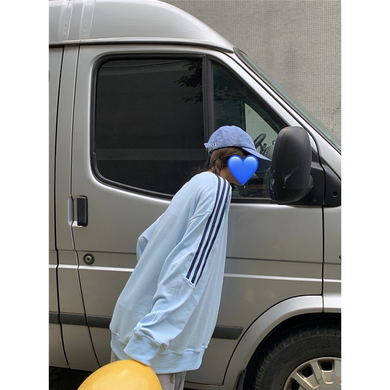 Áo Sweater Tay Dài Cổ Tròn Dáng Rộng Phong Cách Retro Hàn Quốc