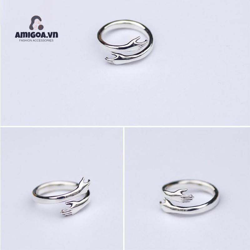 Nhẫn Hở Có Thể Điều Chỉnh Kích Thước Phong Cách Retro Thời Trang Dành Cho Cặp Đôi