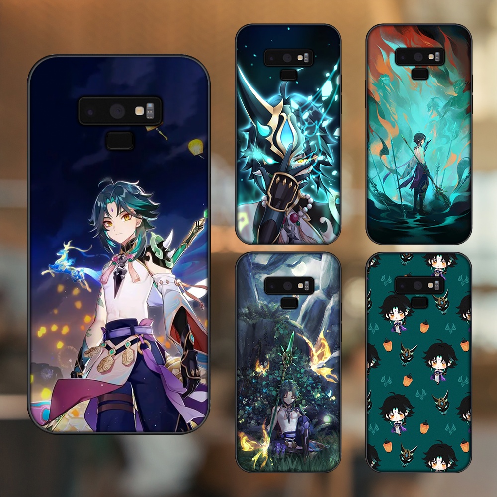 Ốp lưng Samsung Note 9 viền đen in hình Xiao Genshin Impact