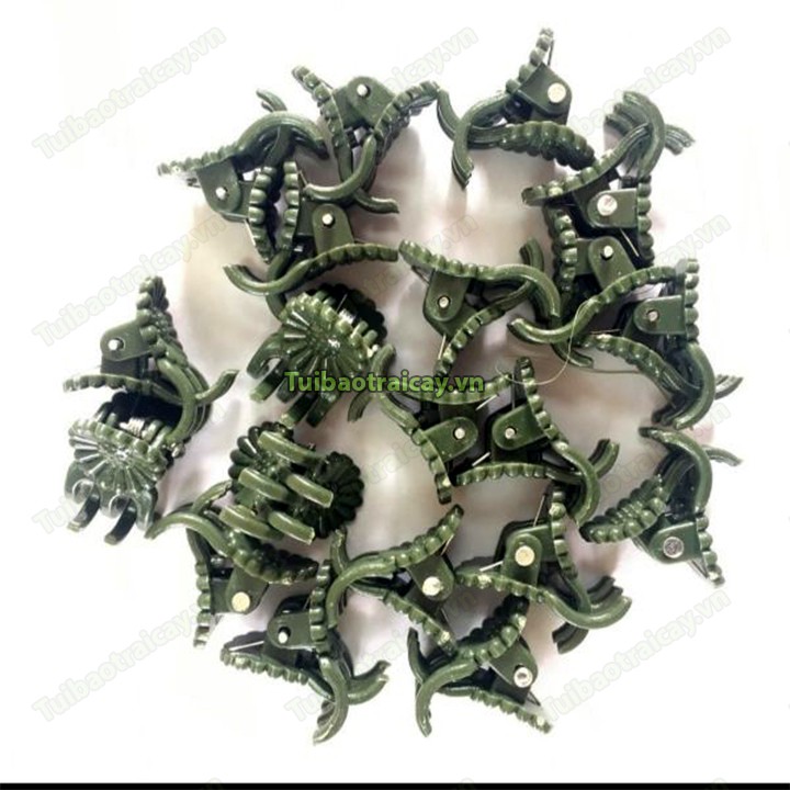 Kẹp hoa lan màu xanh loại to bằng nhựa 100 cái - VTK15