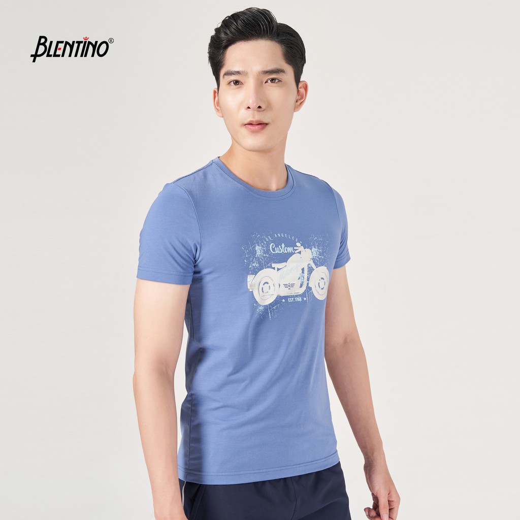 Áo Thun Nam Thương Hiệu Blentino ,In Hình Chất Liệu Cotton TS20201(2)