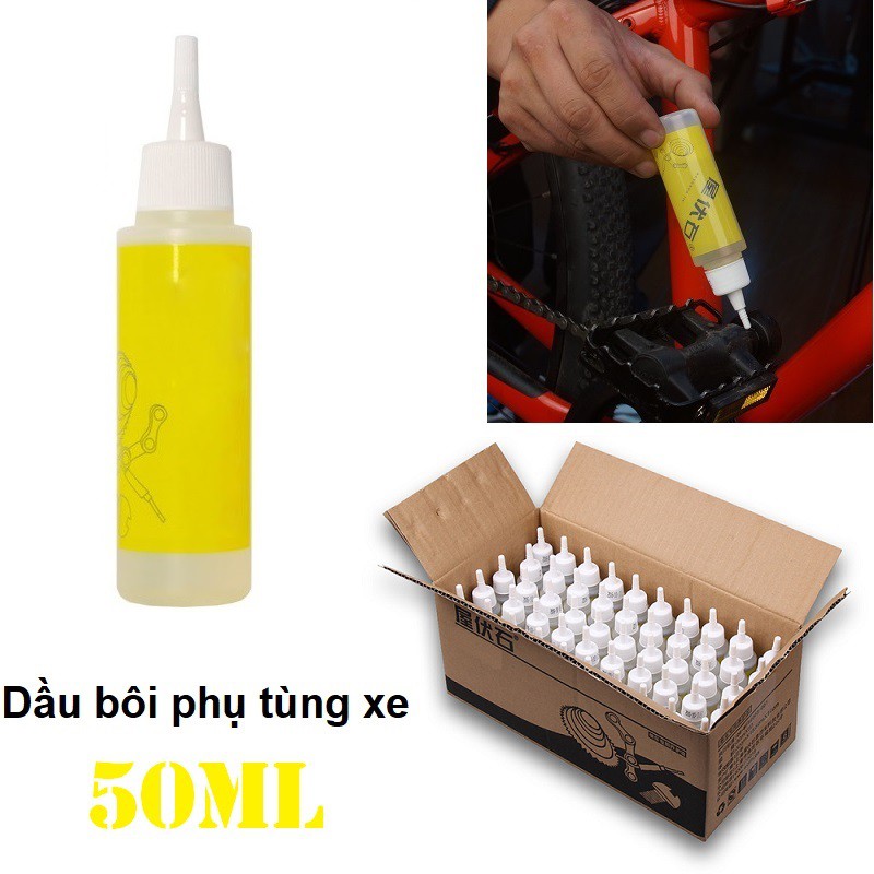 Bình dầu tra bảo vệ phụ tùng xe đạp dung tích 50ml - Lọ dầu tra xích xe đạp