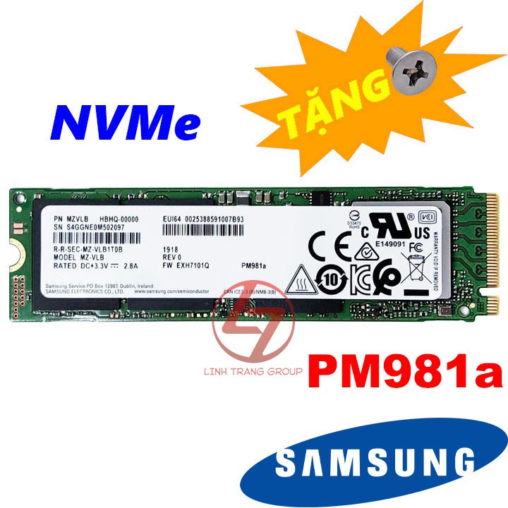 Ổ cứng SSD M.2 NVMe Samsung PM981a 512GB 256GB - bảo hành 3 năm SD32 SD33