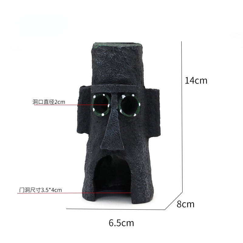 Ngôi Nhà Quả Dứa Bọt Biển Trang Trí Bể Cá