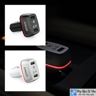 Sạc ô tô Anker PowerDrive+ 2, 42W, Quick Charge 3.0, 2 cổng