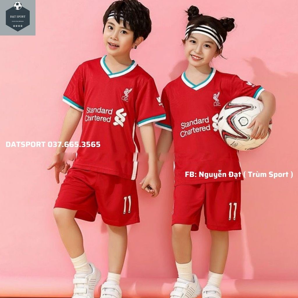Bộ Quần Áo Bóng Đá Trẻ Em CLB LiverPool Đỏ Vải Thái Cao Cấp