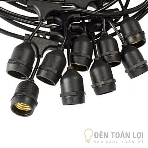 Dây đèn trang trí ngoài trời dùng cho quán cà phê, trà chanh, trà sữa... 10m 20 bóng, 5m 10 bóng loại rủ đẹp