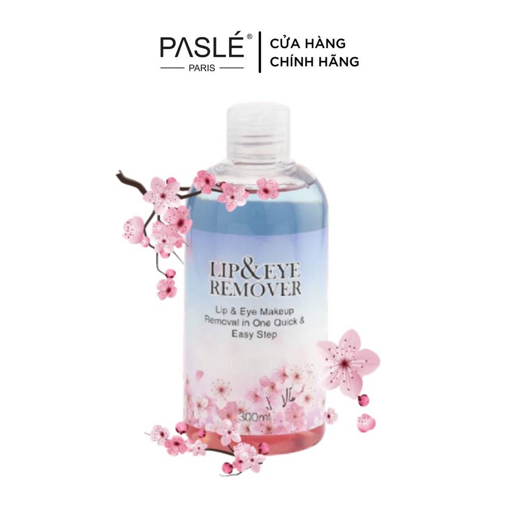 Nước Tẩy Trang Mắt Môi CLEANSING LIP & EYE REMOVER PASLÉ Công Nghệ Hai Pha Làm Sạch Dịu Nhẹ - 300ml/lọ