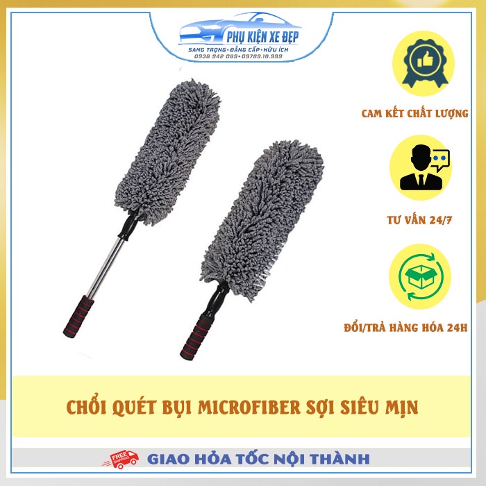 Chổi Lau Bụi Xe Ô Tô BÁN CHẠY NHẤT Sợi Dầu Chuyên Dụng Sợi Siêu Mịn Microfiber - Chổi Lau Bụi Cho Văn Phòng, Gia Đình