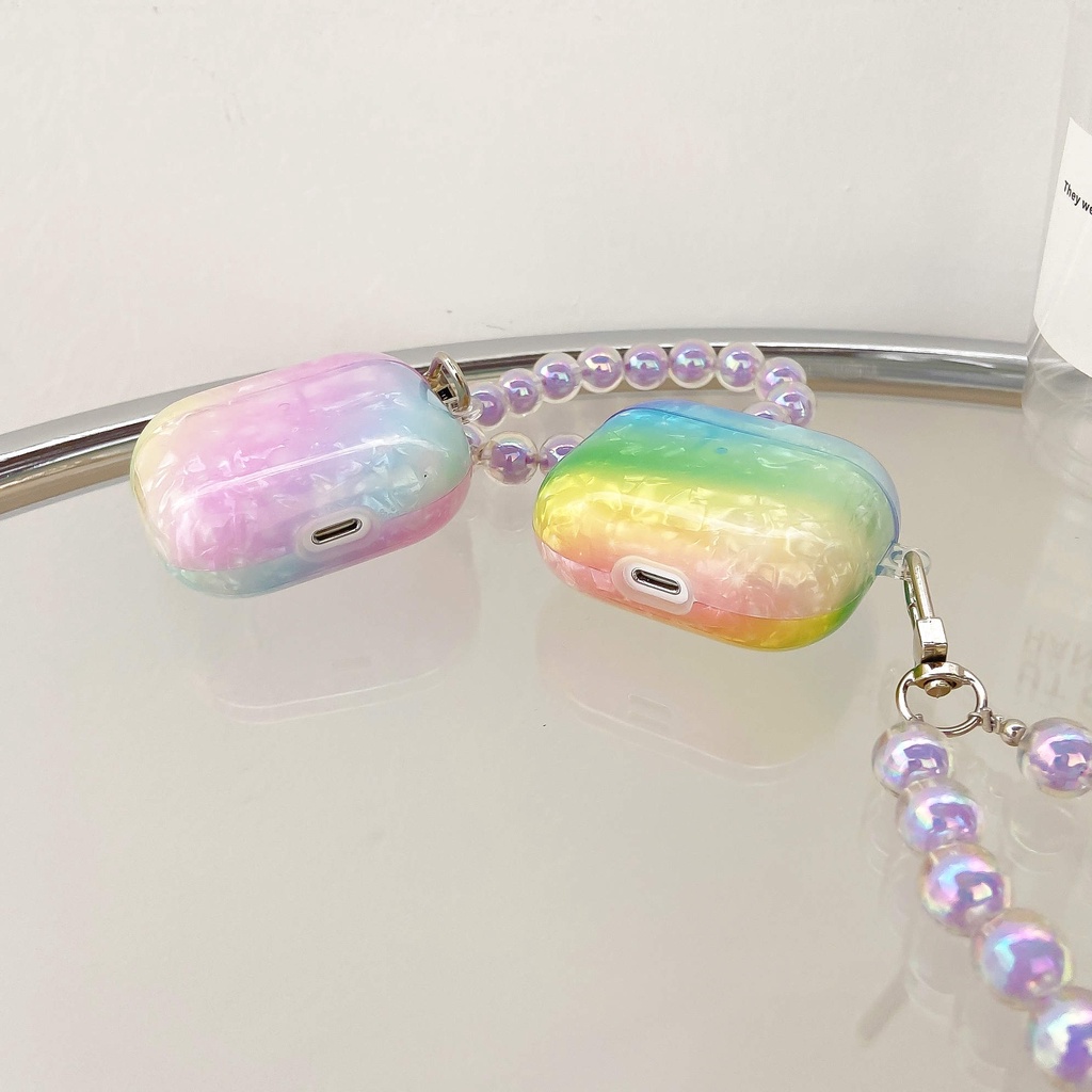 Vỏ Bảo Vệ Hộp Sạc Tai Nghe Airpods 3 Pro 2 3 Họa Tiết Cầu Vồng Thời Trang 2021 Ốp