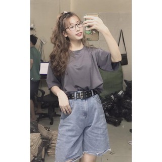 Quần jean lửng ngố cạp cao ống rộng tôn dáng