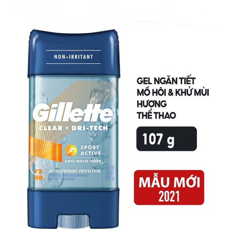 KHỬ MÙI NAM GILLETTE CLEAR GEL ĐỦ MÙI