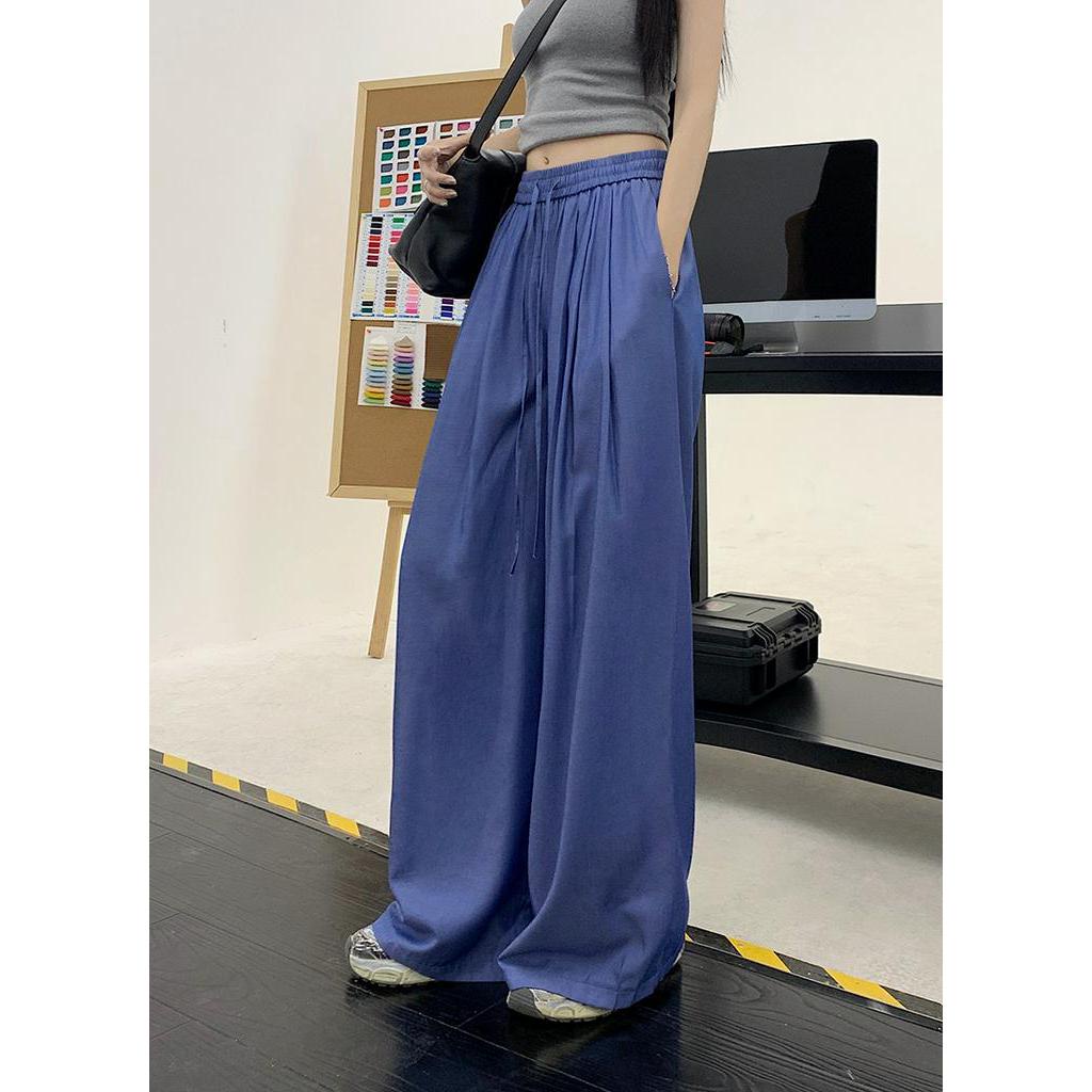 Quần Ống Rộng Lưng Cao Phong Cách Retro Mùa Hè Kiểu Mới 63922