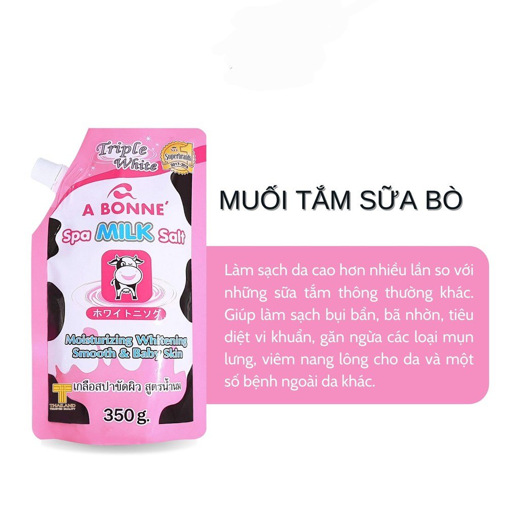 Muối Bò Tẩy Da Chết Thái Lan Abonne Spa Milk Salt 350g