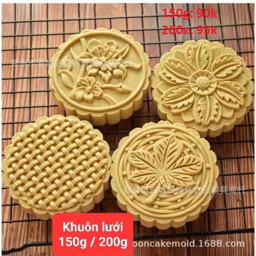Khuôn trung thu LÒ XO đóng bánh 200g các mẫu mới nhất