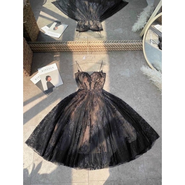 Đầm xoè ren ngắn dự tiệc công chúa cúp ngực TRIPBLE T DRESS - size M/L (kèm ảnh/video thật) MS294V