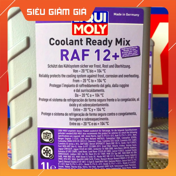 Nước Làm Mát Liqui Moly Coolant Ready Mix RAF 12 Plus 6924 1L - Nước Màu Đỏ Hồng Đã Pha Sẵn