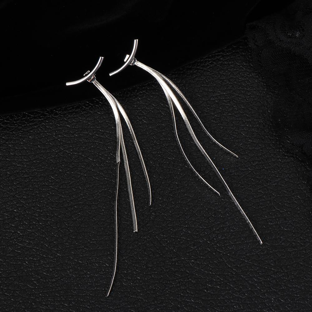 Đôi Bông Tai Dáng Dài Họa Tiết Hình Học Thời Trang Cho Nữ