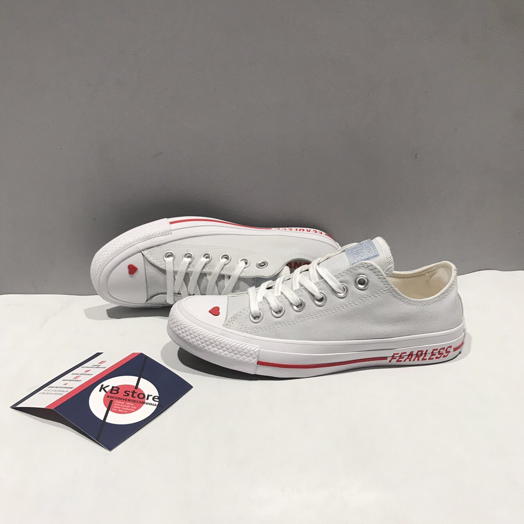 Giày Converse Love Fearlessly classic xám nhạt