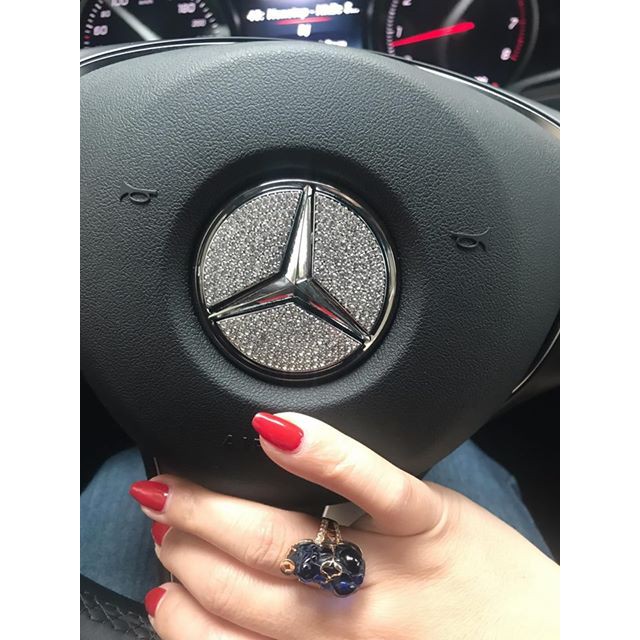 Logo Đính Đá Gắn Vô Lăng - Đính Đá Logo Mazda - Đính Đá Logo Mercedes - BMW - Honda - Hyundai