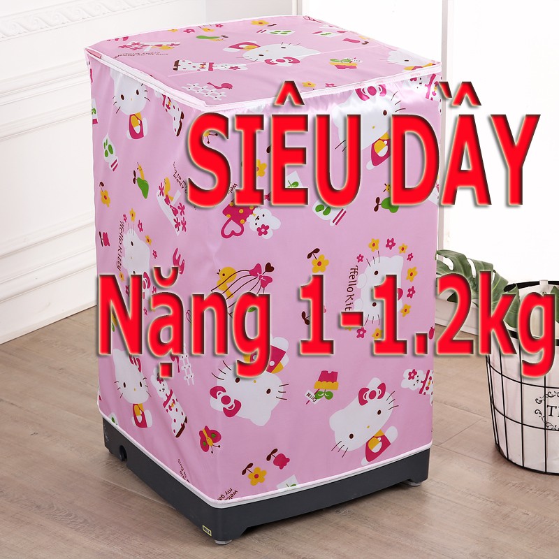 Trùm máy giặt SIÊU DÀY nặng 1-1.2kg bền tuyệt đối(Giao họa tiết ngẫu nhiên)