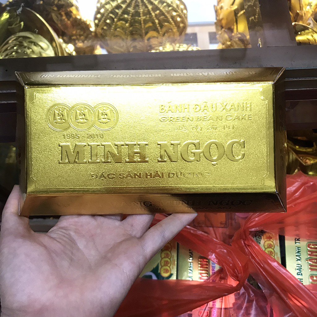 Bánh đậu xanh thỏi vàng ít ngọt Rồng vàng Minh Ngọc A15 A16 A20 Đặc sản Hải Dương