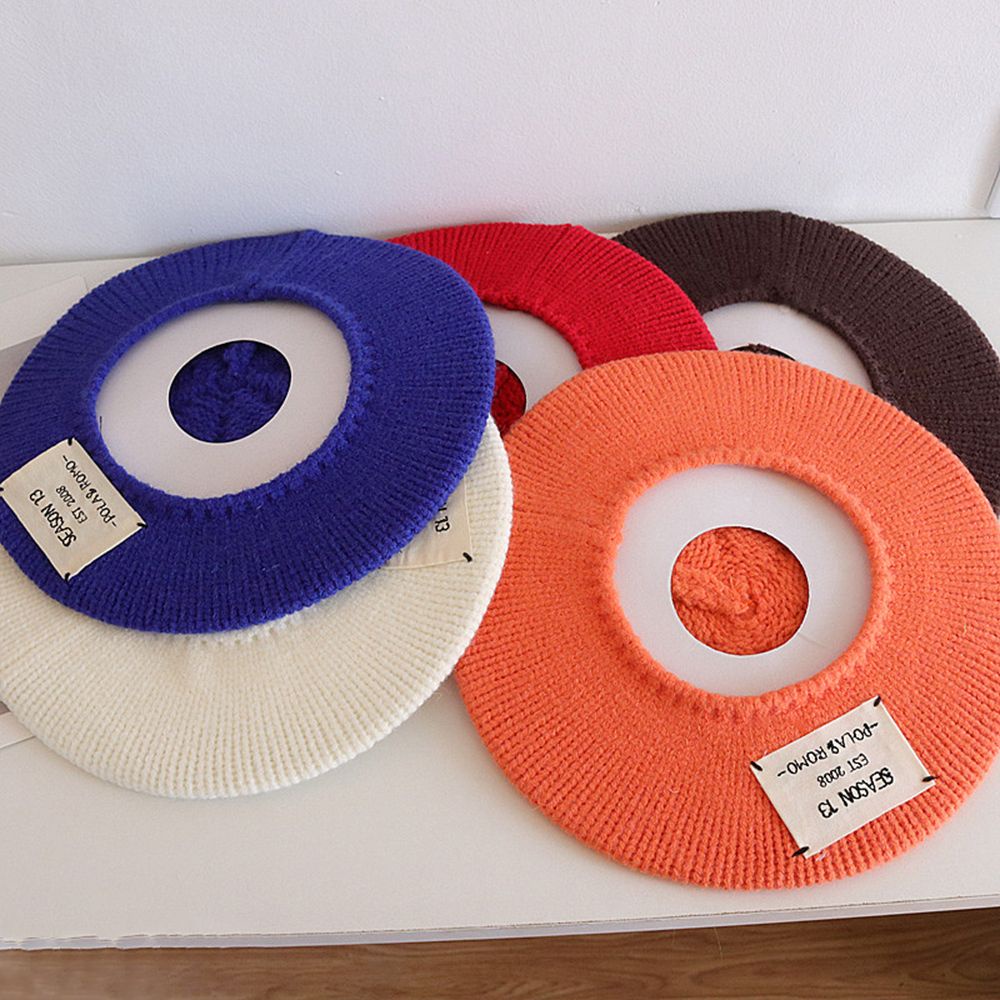 Mũ đan len họa tiết chữ thời trang thu đông phong cách hàn quốc cho nữ