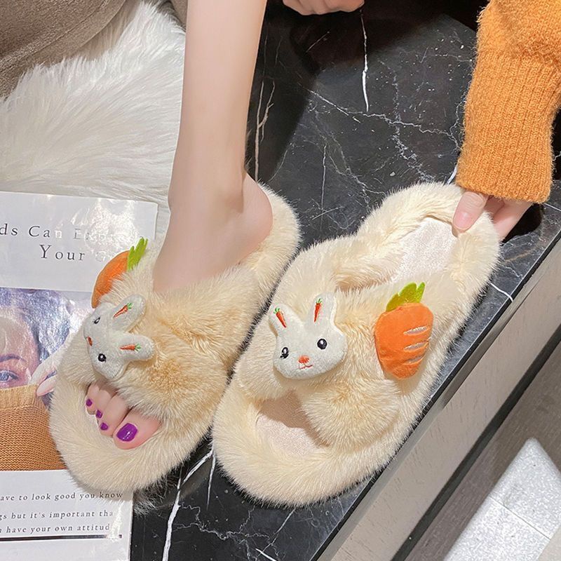 Dép Cotton Chống Trượt Họa Tiết Hoạt Hình Xinh Xắn Dành Cho Nữ