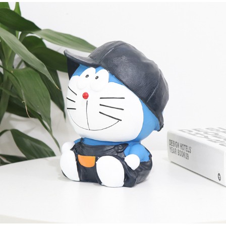 Ống Heo Tiết Kiệm Hình Mèo Máy Doraemon Sáng Tạo Chống Rơi Cho Bé