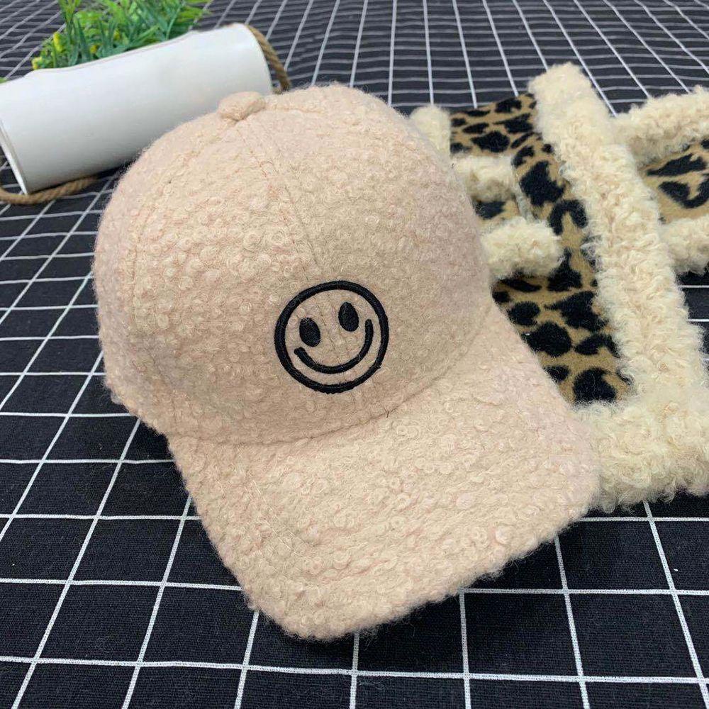 Mũ Lưỡi Trai WMES15H Hình Mặt Cười Phong Cách Hip Hop Đơn Giản Thời Trang Thu Đông