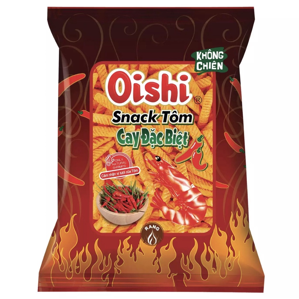 Combo 12 gói Oishi Snack Tôm Cay Đặc Biệt (75g/gói)