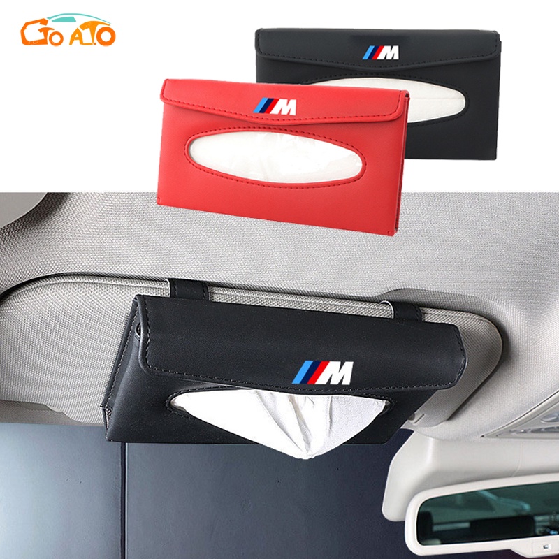 GTIOATO Cho BMW M Hộp Đựng Khăn Giấy Ô Tô Tấm Che Nắng Ô Tô Da HộP ĐựNg GiấY TrêN Xe Ô Tô HộP ĐựNg GiấY ĂN TrêN Ô Tô Hộp Khăn Giấy Ô Tô Trang Trí NộI ThấT Ô Tô Cho BMW X4 E46 E90 F30 F10 1 X2 8 118I 320i M4 E60 218i X5 M3 318i X7