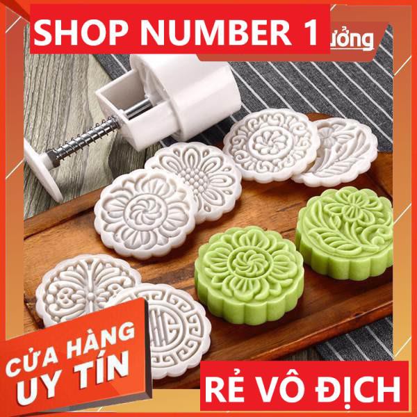 Khuôn làm bánh trung thu- làm bánh trưng 4 mặt 125g