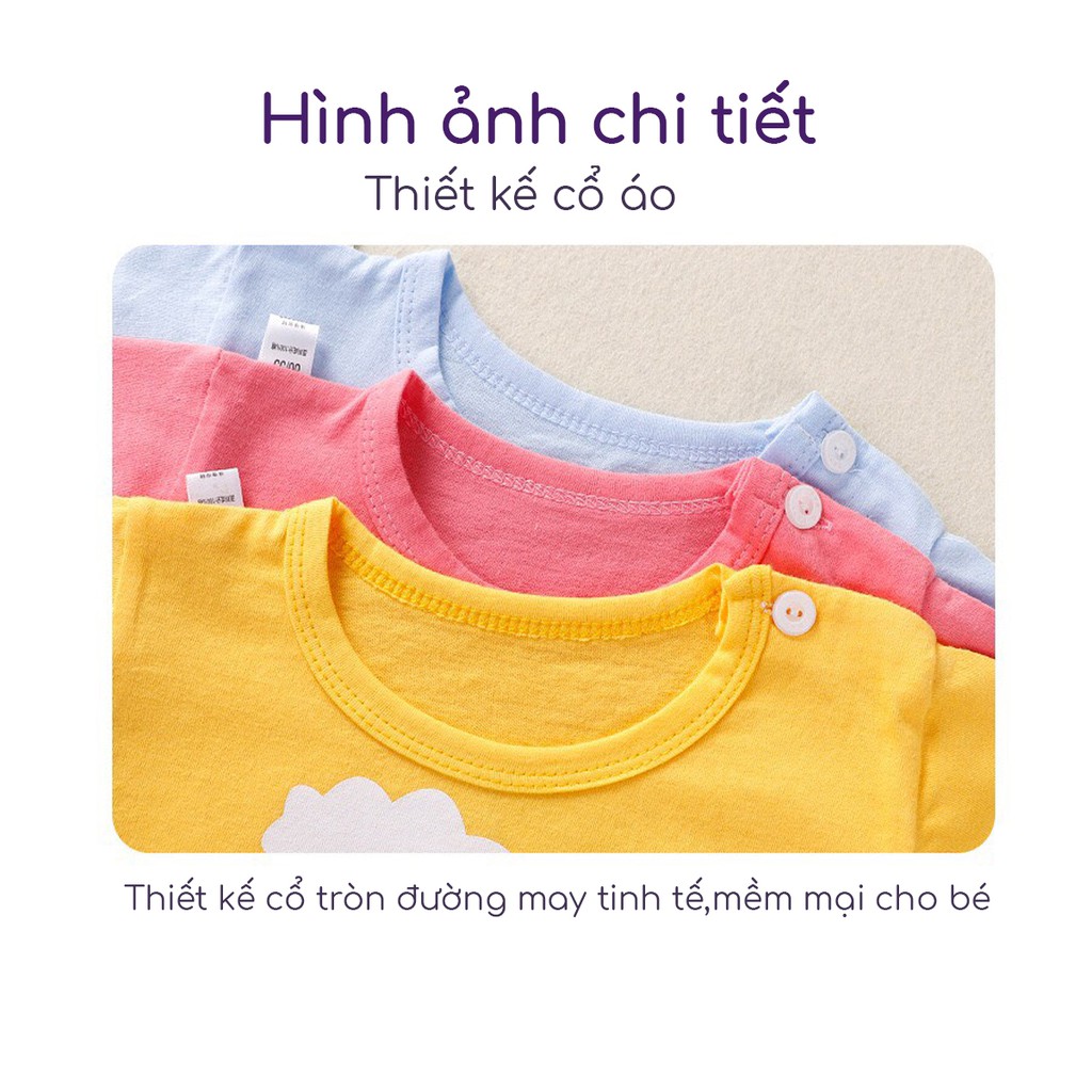 Bộ quần áo cho bé trai bé gái từ 1 đến 7 tuổi cộc tay mùa hè chất cotton mềm mại thoáng mát QA01