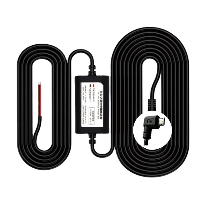 Bộ dây cáp sạc máy ảnh USB mini 12V-30V sang 5V chất lượng cao cho xe hơi