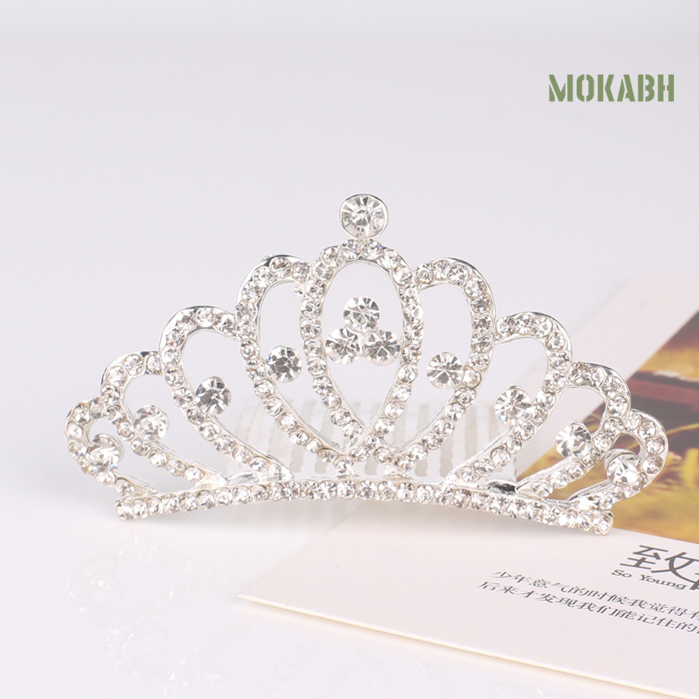 Lược Cài Tóc Hình Vương Miện Nhỏ Đính Đá Cho Bé Gái