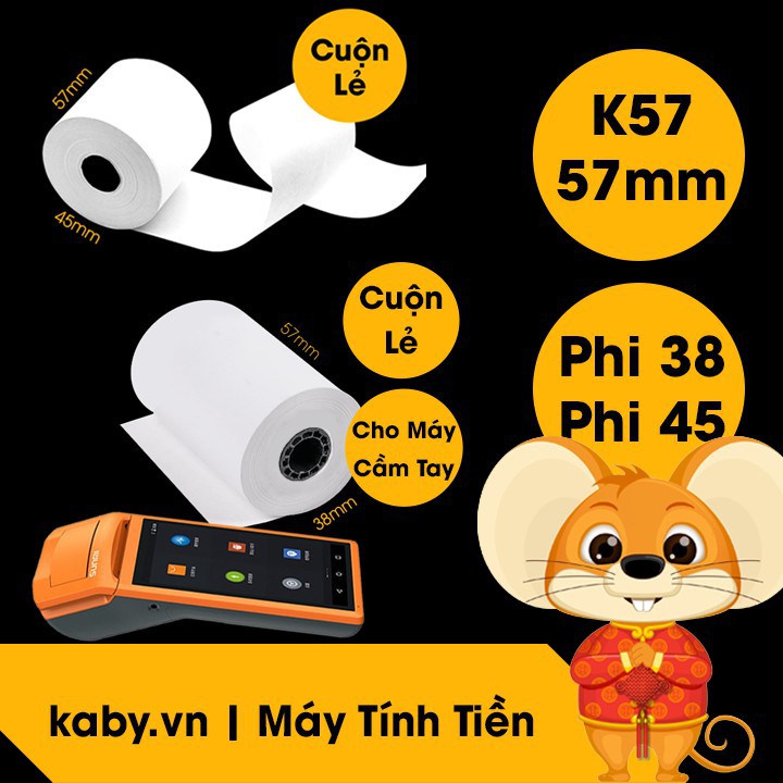 Giấy In Bill K57 57mm - Giấy In Hóa Đơn Máy K58 58mm (Cuộn)