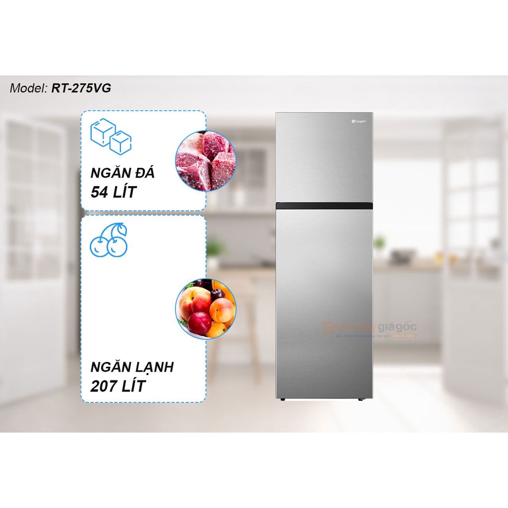 Tủ lạnh Casper Inverter 261 lít RT-275VG - Showroom.tivi.tphcm