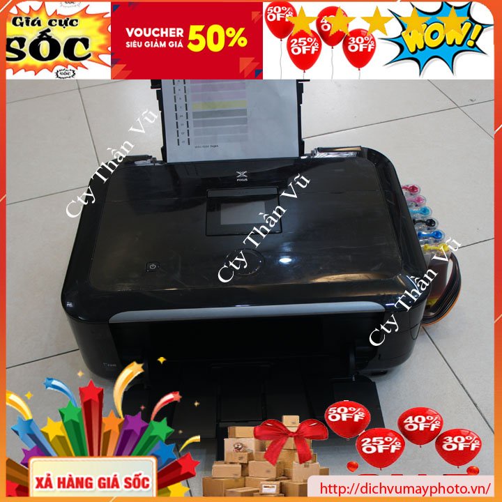 Máy in màu cũ đa năng canon MG 6120 6230 máy in 6 màu màu có in wifi in 2 mặt tự động photocopy scan bảo hành NOVADO