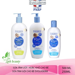 [Chính Hãng có tem PP] Sữa Tắm Gội Cho Bé Evoluderm-BéBé Thành Phần Thiên Nhiên 250ml/500ml