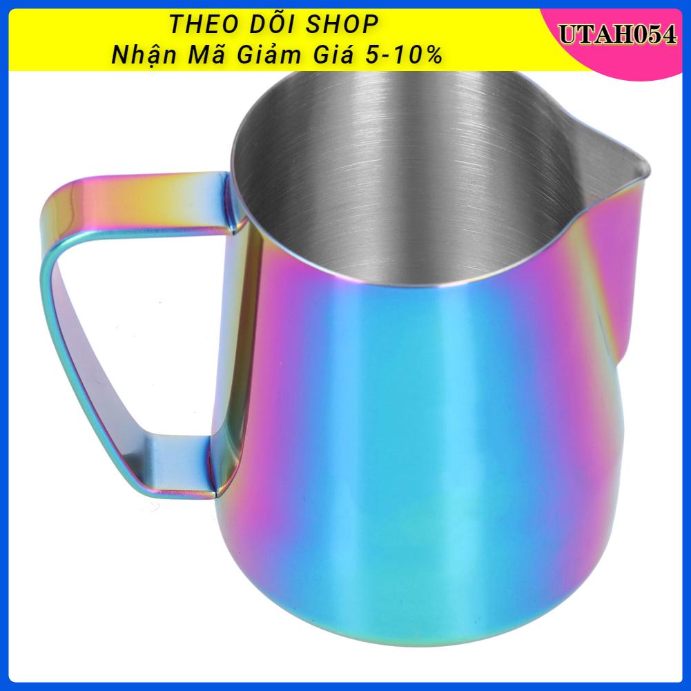 Utah054 Bình tạo bọt sữa bằng thép không gỉ Miệng nhọn Cốc làm lạnh cà phê cho nhà bếp