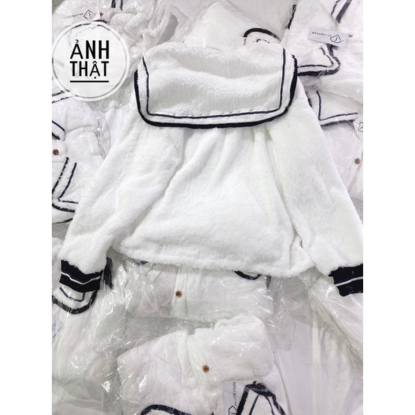 [CÓ ẢNH THẬT] Áo Lông Thuỷ Thủ Tay Phồng Ulzzang Chất Lông Dày Mịn | BigBuy360 - bigbuy360.vn
