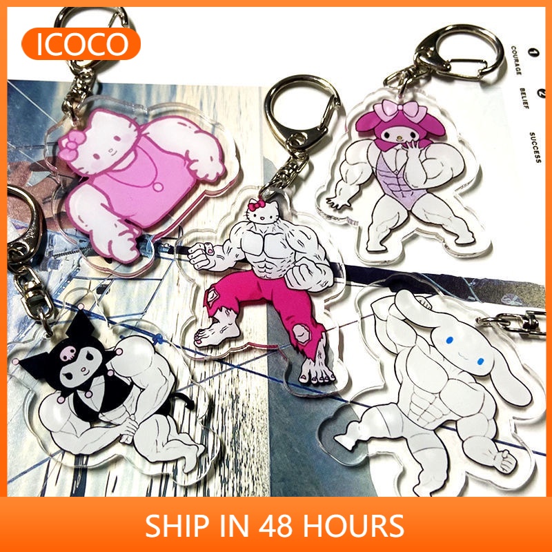 Móc Khóa Nhựa Acrylic Hình Chú Chó Macho Kuromi Cinnamon Đáng Yêu