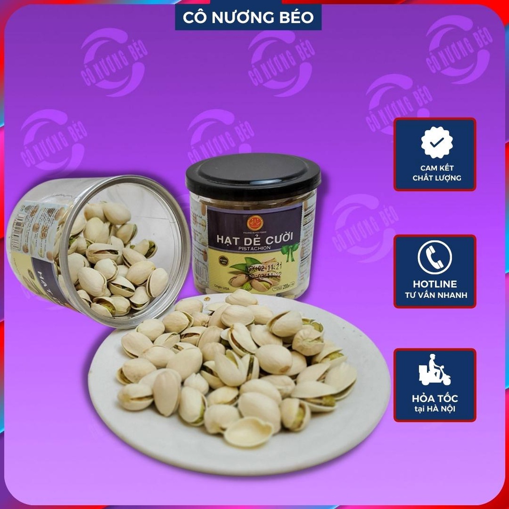 Hạt dẻ cười chuẩn hũ 200g - bánh kẹo tết - đồ ăn vặt cô nương béo