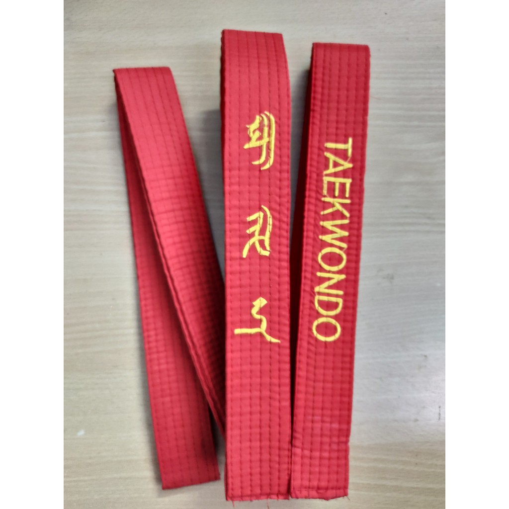 Dây Đai Võ Thuật, Đai Môn Phái Taekwondo, Thêu Chữ Đẹp, Loại Tốt, Dài, Bền, Các Màu