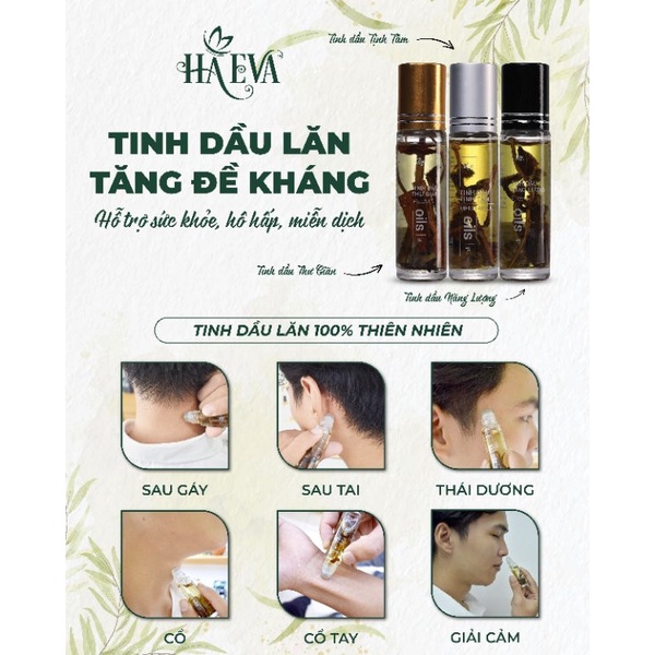 Tinh dầu lăn Thư Giãn Haeva 10ml, 100% từ thảo mộc thiên nhiên, giúp giải tỏa căng thẳng, cơ thể hết mệt mỏi