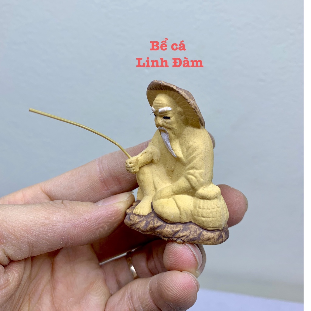 Tượng Lão Ngư Ông câu cá trang trí bể cá, hòn non bộ , sân vườn, tiểu cảnh