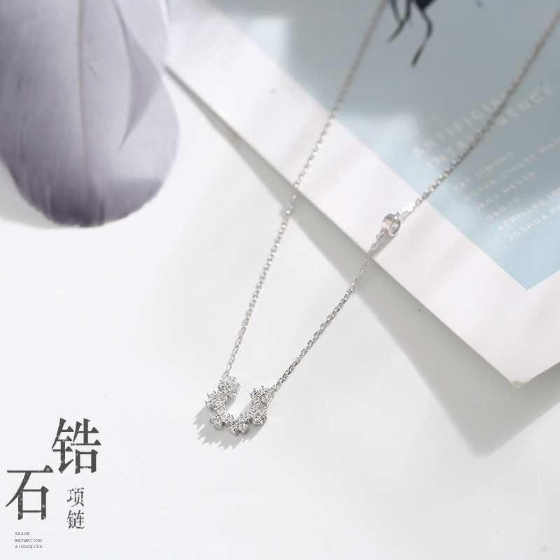 Dây Chuyền Mạ Bạc 925 Thiết Kế Đơn Giản Phong Cách Hàn Quốc