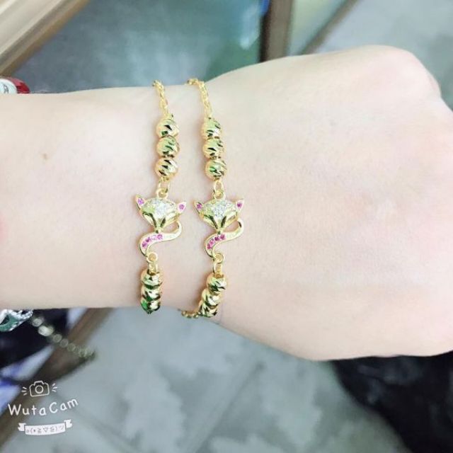 Lắc tay hồ ly mệnh kim