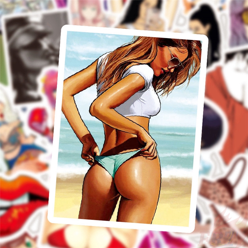❉ Sexy Cool Girl Series 01 Modern Beauty Lady Stickers ❉ 50Pcs/Set DIY Fashion Waterproof Mixed Luggage Laptop Skateboard Doodle Decals Stickers